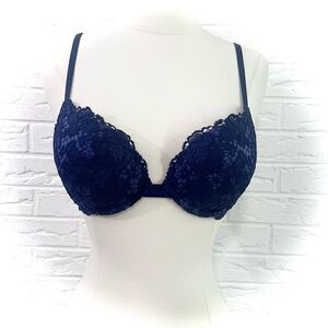 Victoria’s Secret Very Sexy Navy Lace Push-Up Bra Size 32C